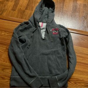 Victoria secret pink vintage vneck hoodie pullover split neck